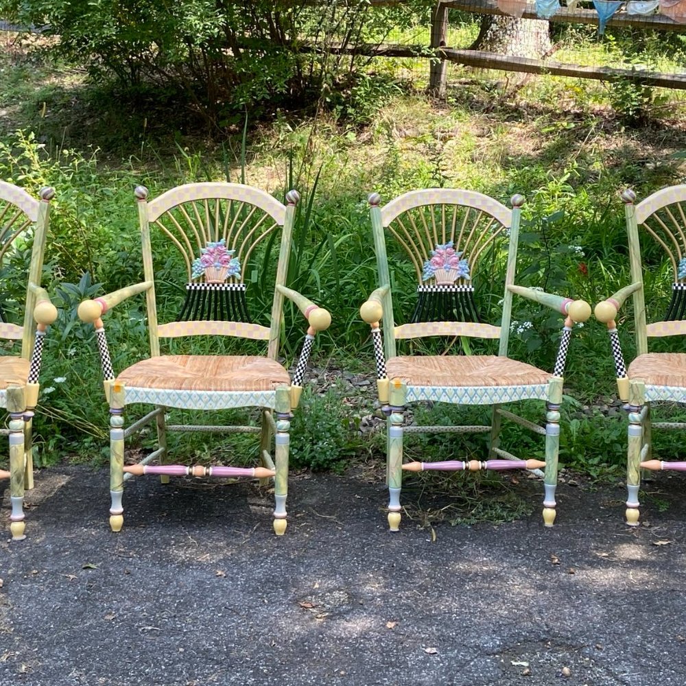 Mackenzie Childs Light Flower Basket Arm